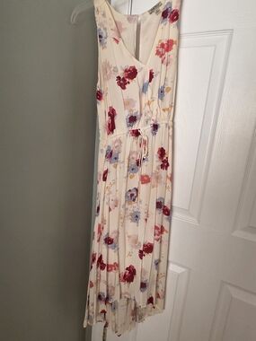 Lucky Brand Cream Floral High-Low Dress